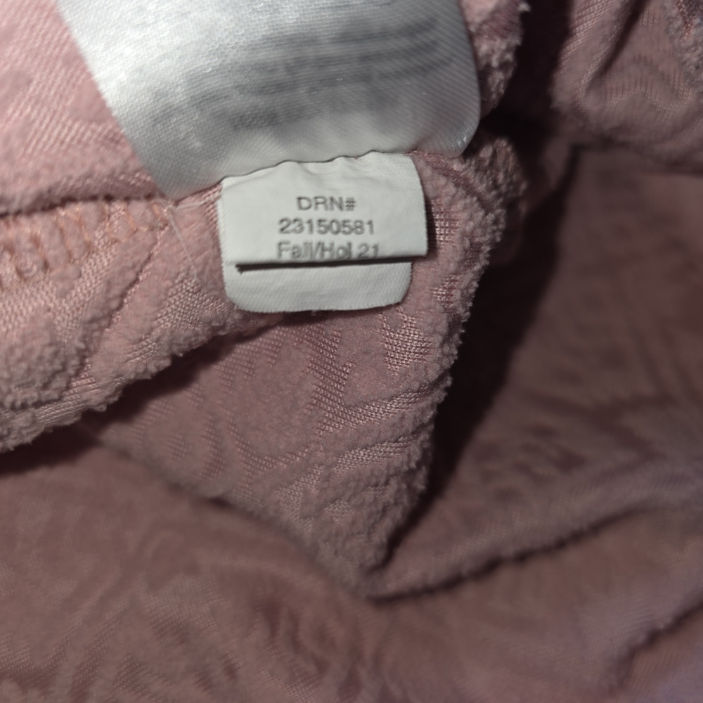 Eddie Bauer Textured Pink Quarter Zip Pullover Long sleeves XL 100% Polyester - Picture 8 of 8